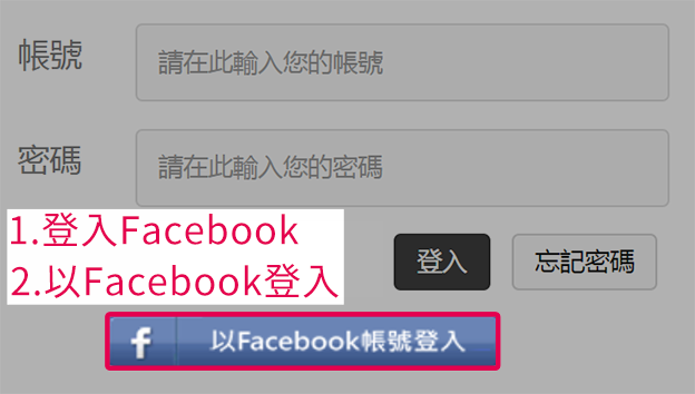 透過FB登入