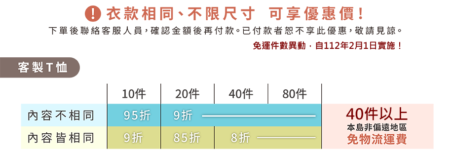 客製T恤優惠